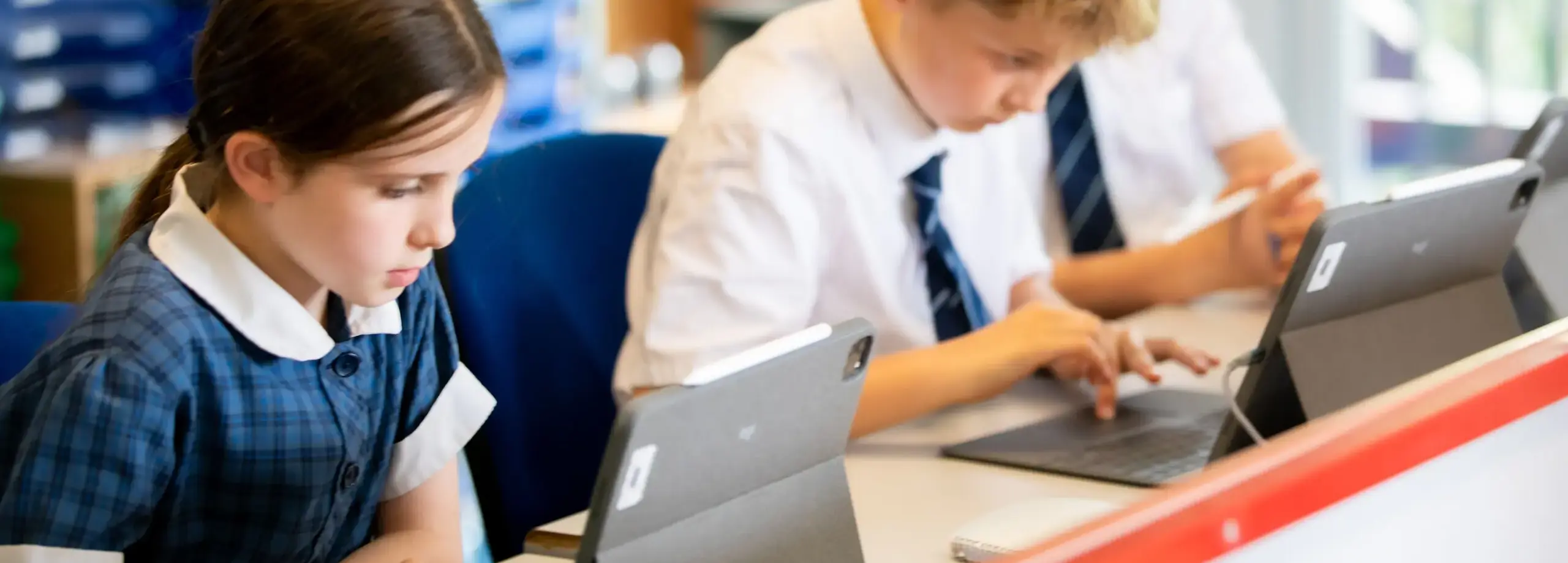 Lower School pupils in computing lesson