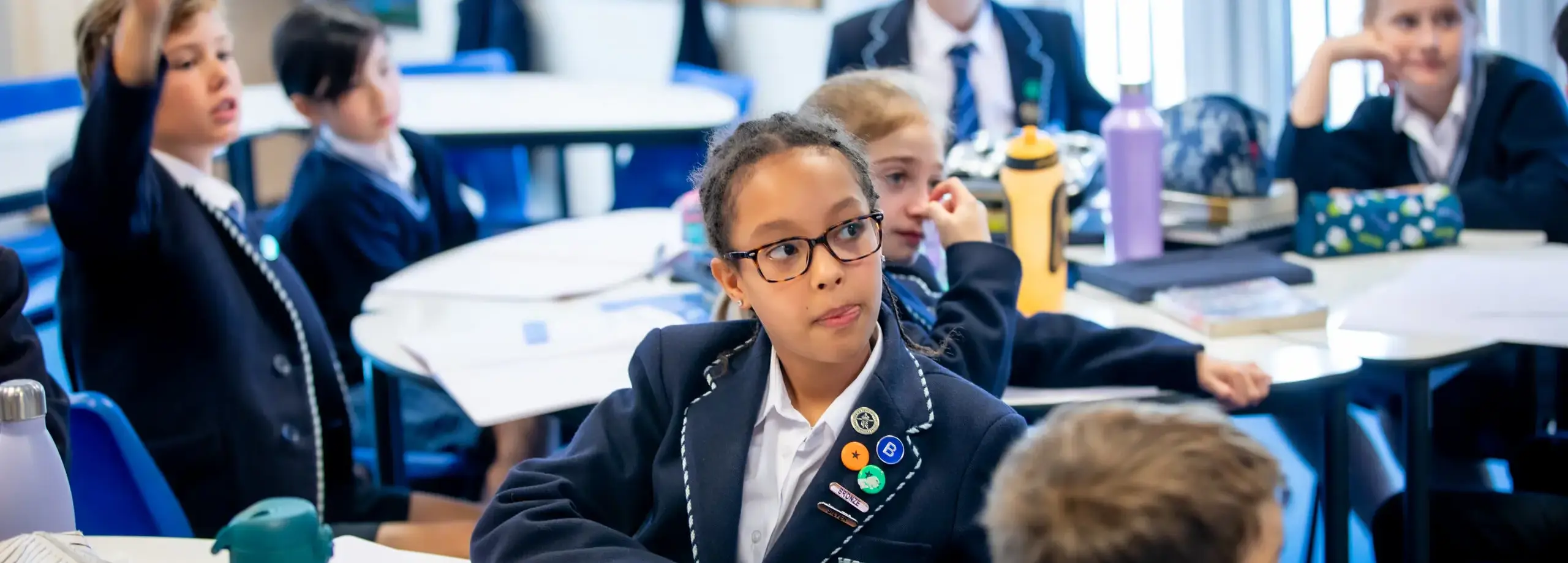 Students paying attention in lesson