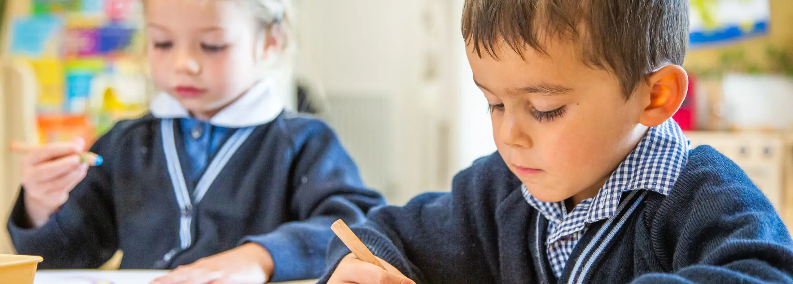 Nursery children in lesson