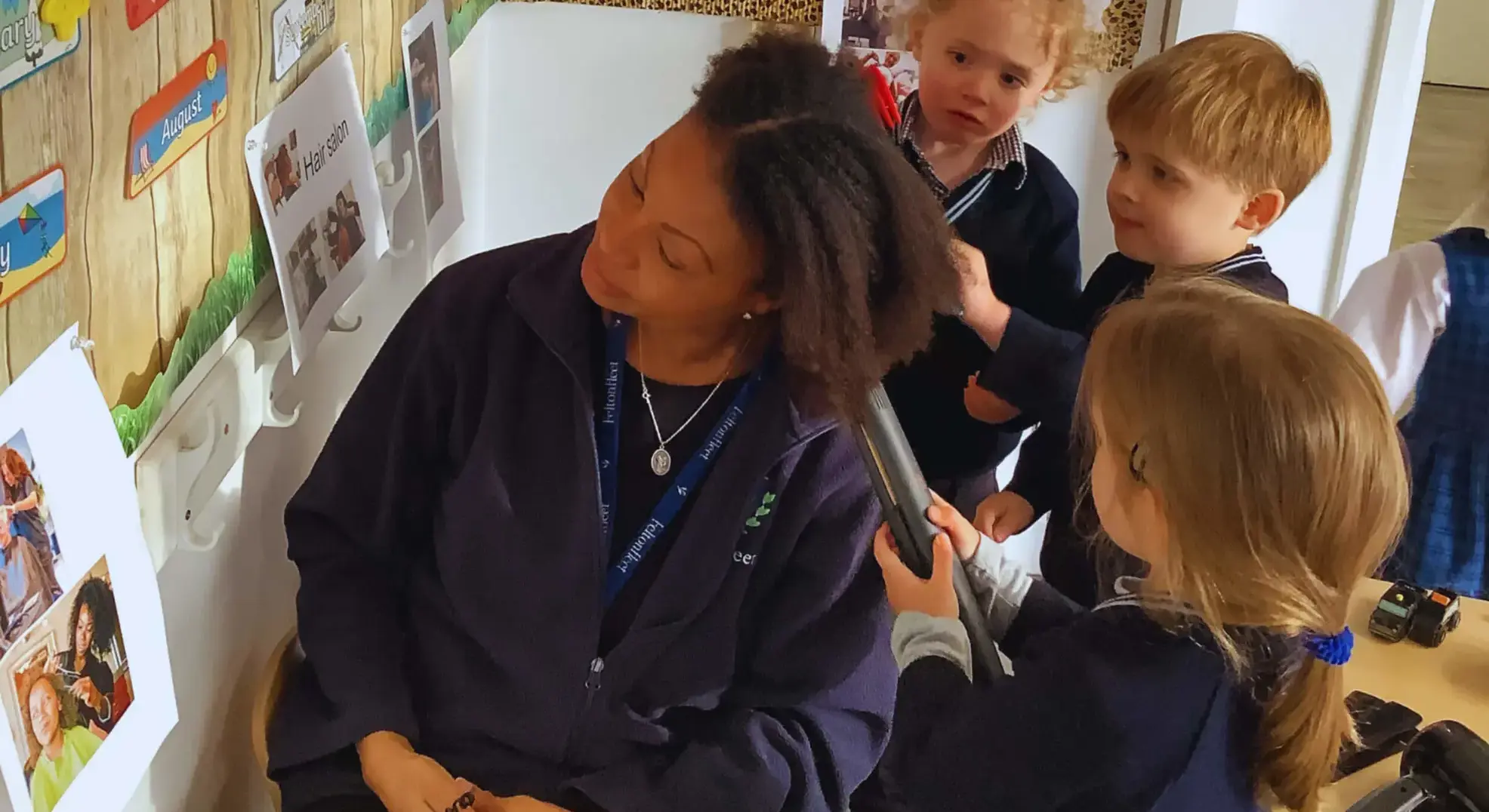 Pupils studying our differences EDI Feltonfleet Private School Surrey