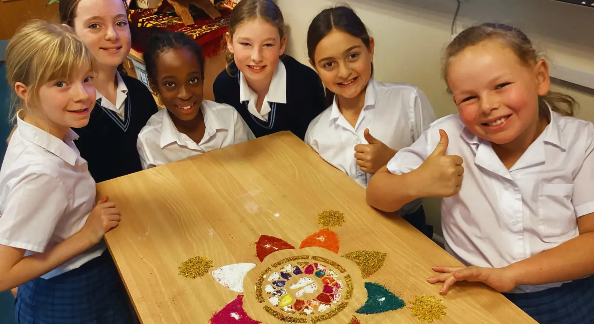 Rangoli patterns EDI Feltonfleet Private School Surrey