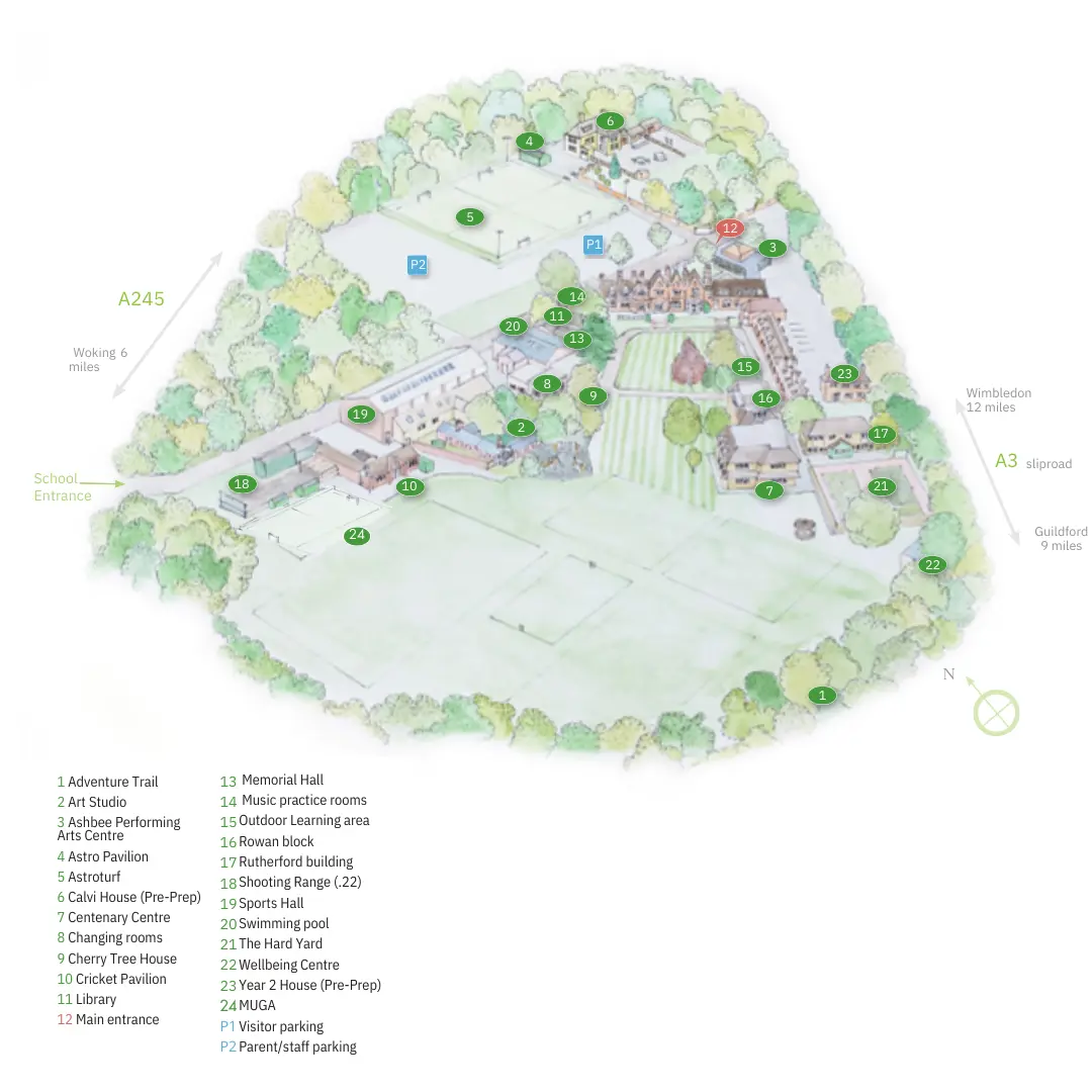 Map of Feltonfleet campus