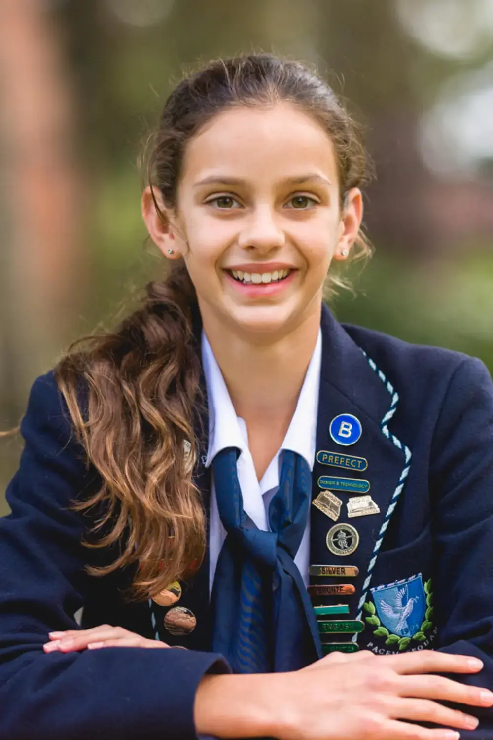 Sophia Samonas celebrating her success at the ESSA Surrey Schools Championships