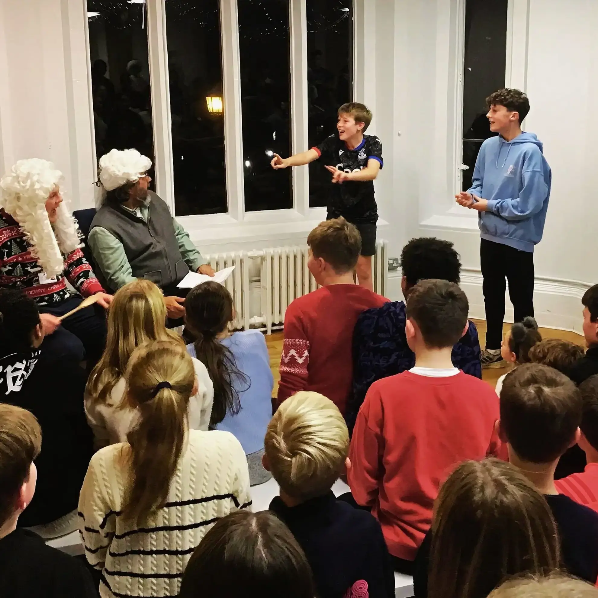 Students holding kangaroo court 